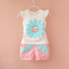 Toddler Baby Girls Clothing Set Sunflower Girls Clothes Sets Kids Casual Sport Suit Set UBY