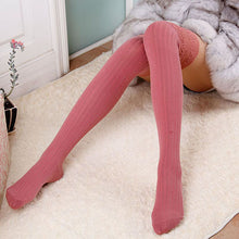 Women's Lace Cotton Over Knee Thigh Stockings Knit High Stocking PY3 UBY