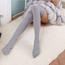 Women's Lace Cotton Over Knee Thigh Stockings Knit High Stocking PY3 UBY