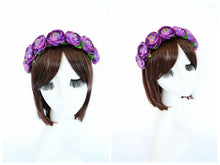 Festival Flower Crown Headband Rose Hairband Wreath Bridal Garland Beach UBY