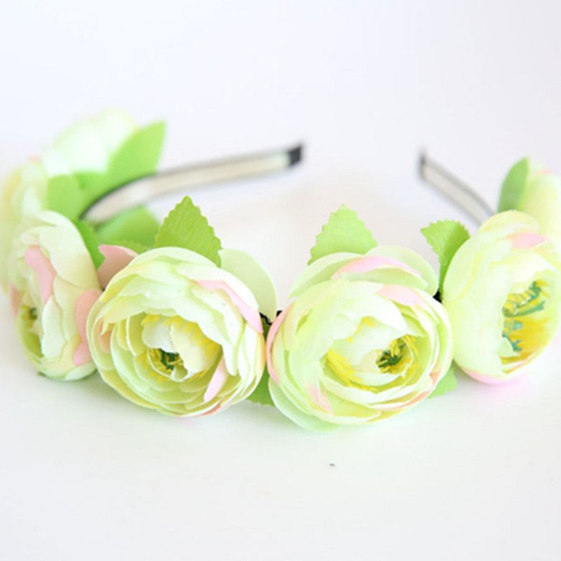 Festival Flower Crown Headband Rose Hairband Wreath Bridal Garland Beach UBY