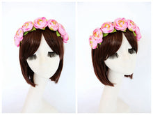 Festival Flower Crown Headband Rose Hairband Wreath Bridal Garland Beach UBY