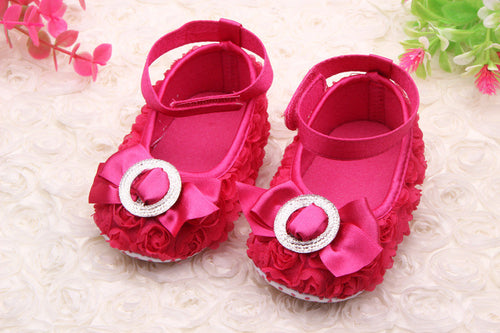 Baby Girls Rose Shoes Toddler party rose flower first walker princess dress shoes UBY