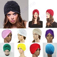 Stretchy Turban Head Wrap Band Sleep Hat Chemo Bandana Hijab Pleated Indian Cap UBY
