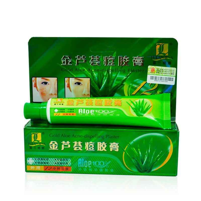 Gold Aloe Acne Dispelling Plaster Cream Acne removal cream Skin Care Aloe Vera Gel Anti-Acne Oil Control Unisex ME8 UBY