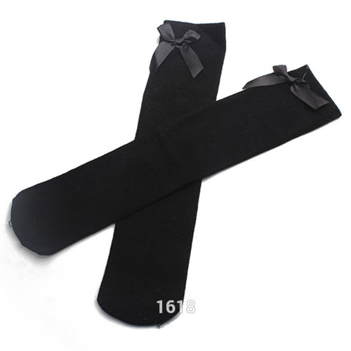 Cotton Kids Baby Bowknot Stripes In tube 1-8Y Girls Dress High Stocking  UBY