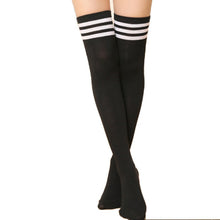 Hot Thigh High Sexy Cotton Stocking Women Striped Over Knee Girl Lady Stockings UBY