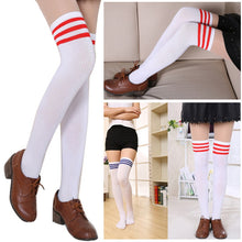Hot Thigh High Sexy Cotton Stocking Women Striped Over Knee Girl Lady Stockings UBY