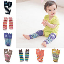 Infant Cute Baby Toddler Girls Boys Warm Leg Warmers Legging Striped Socks Cartoon PY UBY