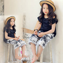 Kid Baby Girl Outfit Clothes Casual T-shirt TopsCapri Pants Cropped Trousers 2PCS Set UBY
