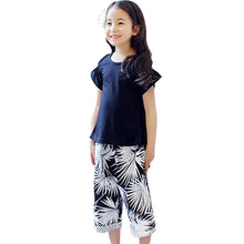 Kid Baby Girl Outfit Clothes Casual T-shirt TopsCapri Pants Cropped Trousers 2PCS Set UBY