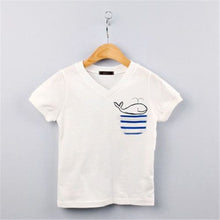 Kid Boy Summer Short Sleeve T-shirt Baby Cartoon Dolphins Casual Tee Shirt Tops 2-7 Y HT UBY