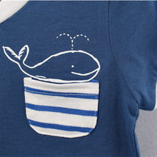 Kid Boy Summer Short Sleeve T-shirt Baby Cartoon Dolphins Casual Tee Shirt Tops 2-7 Y HT UBY