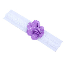 Kids Headwear Lace band Girls Dots Flower Hair Ribbon Headband 4 Colors Choice FreeUBY