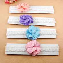 Kids Headwear Lace band Girls Dots Flower Hair Ribbon Headband 4 Colors Choice FreeUBY