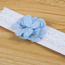 Kids Headwear Lace band Girls Dots Flower Hair Ribbon Headband 4 Colors Choice FreeUBY
