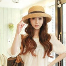 Korea Women Big Bowknot Straw Hat Travel Panama Cap Beach Hat Fedora UV Hats UBY