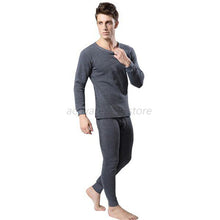 Men 2Pcs Cotton Thermal Underwear Set Winter Warm Thicken Long Johns Tops Bottom UBY