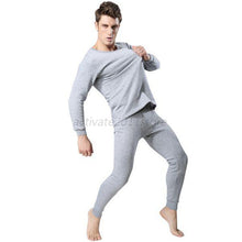 Men 2Pcs Cotton Thermal Underwear Set Winter Warm Thicken Long Johns Tops Bottom UBY