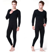 Men 2Pcs Cotton Thermal Underwear Set Winter Warm Thicken Long Johns Tops Bottom UBY