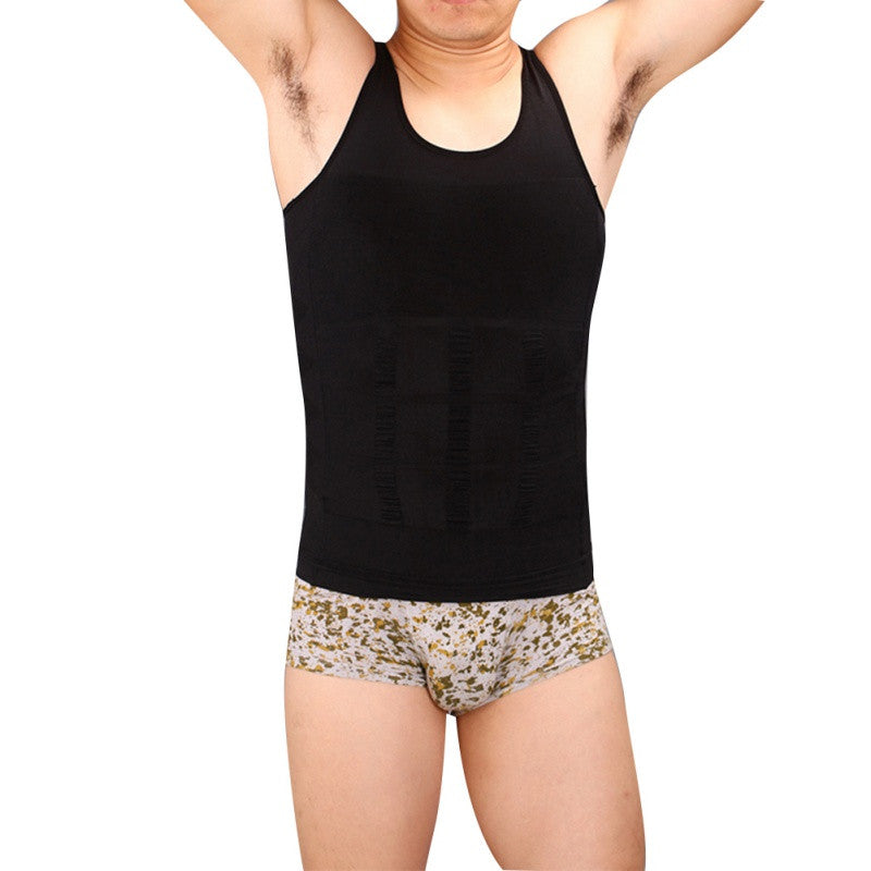 Men Shaper Vest Body Slimming Tummy Belly Waist Girdle Shirt Shapewear Underwear UBY