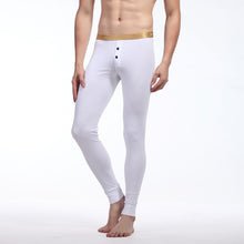 Men Soft Long Johns Warm Thermal Underwear Pants Gold Edge Cotton Buttons S-XLUBY
