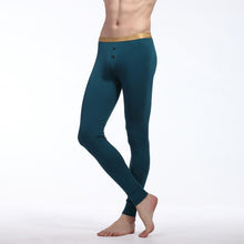 Men Soft Long Johns Warm Thermal Underwear Pants Gold Edge Cotton Buttons S-XLUBY