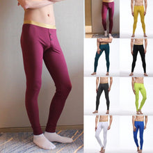 Men Soft Long Johns Warm Thermal Underwear Pants Gold Edge Cotton Buttons S-XLUBY