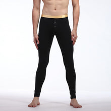 Men Soft Long Johns Warm Thermal Underwear Pants Gold Edge Cotton Buttons S-XLUBY