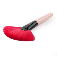Brush Fan Shaped Black Wooden Handle Synthetic Hair Makeup Cosmetic Brushes Beauty Tool UBY