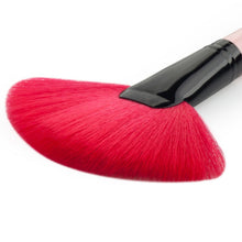 Brush Fan Shaped Black Wooden Handle Synthetic Hair Makeup Cosmetic Brushes Beauty Tool UBY