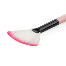 Brush Fan Shaped Black Wooden Handle Synthetic Hair Makeup Cosmetic Brushes Beauty Tool UBY