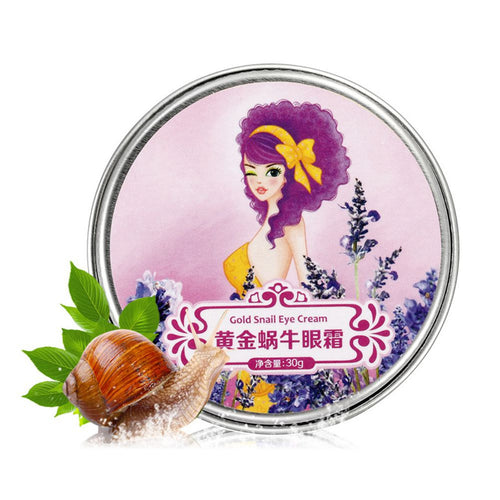 30g Anti-Dark Circle Wrinkle Anti Puffiness Wrinkles Gold Snail Repair Eye Cream UBY