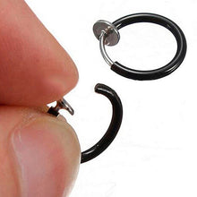 And Clip on Boby Nose Lip Ear Piercing Rings Clip Punk Goth False Clip Earrings UBY