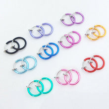 And Clip on Boby Nose Lip Ear Piercing Rings Clip Punk Goth False Clip Earrings UBY