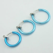 And Clip on Boby Nose Lip Ear Piercing Rings Clip Punk Goth False Clip Earrings UBY
