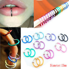 And Clip on Boby Nose Lip Ear Piercing Rings Clip Punk Goth False Clip Earrings UBY