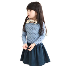 Arival Toddler Baby Girls Blouse Polka Dot Long Sleeve Shirt Tops Blouse Casual Cotton Kids Clothes UBY