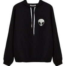 Casual Wear Pullovers Hoodies Women Clothing Alien Print Hooded Long Sleeve Sweatshirt Plus Size UBY