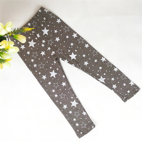 Baby Girls Kids Skinny Toddlers Star Print Leggings Pants Trousers 2-7 Years 6 Colors UBY
