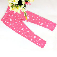 Baby Girls Kids Skinny Toddlers Star Print Leggings Pants Trousers 2-7 Years 6 Colors UBY