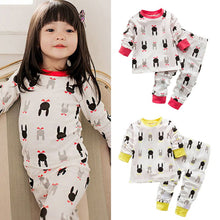 New Baby Kids Girl Boy Tracksuit Bunny Rabbit Cotton Pajamas Underwear Suit 0-7 Y UBY