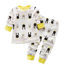 New Baby Kids Girl Boy Tracksuit Bunny Rabbit Cotton Pajamas Underwear Suit 0-7 Y UBY