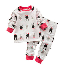 New Baby Kids Girl Boy Tracksuit Bunny Rabbit Cotton Pajamas Underwear Suit 0-7 Y UBY