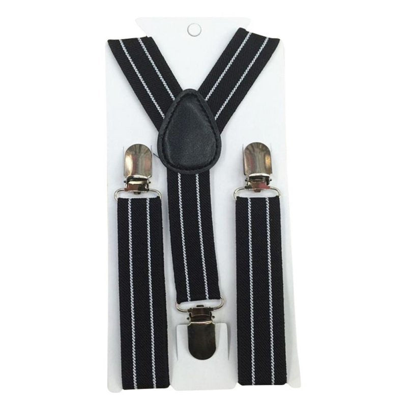 New Boys Girls Stripes Y-Back Suspenders Child Elastic Adjustable Clip-On Braces 2-8Y UBY