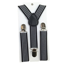 New Boys Girls Stripes Y-Back Suspenders Child Elastic Adjustable Clip-On Braces 2-8Y UBY