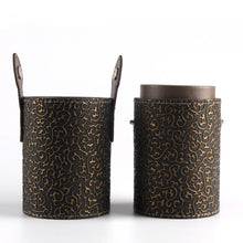 Empty Portable Makeup Brush Round Pen Holder Cosmetic Tool PU Leather Cup Container Solid Colors 6 Optional Case L4 UBY