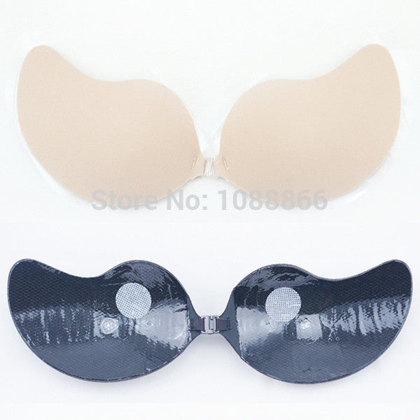 New FashionFree pingWomen Push Up Silicone Bra BH Stick On Invisible Self Adhesive Bras Cup ABCD UBY