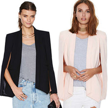 Ladies Women Long Sleeve Lapel Cape Poncho Office Jacket Cloak Blazer Suit Coat P1 UBY