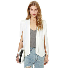 Ladies Women Long Sleeve Lapel Cape Poncho Office Jacket Cloak Blazer Suit Coat P1 UBY
